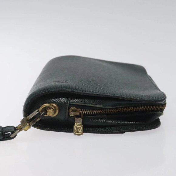 LOUIS VUITTON Taiga Baikal Clutch Bag Epicea M30184 LV Auth - Picture 8 of 16